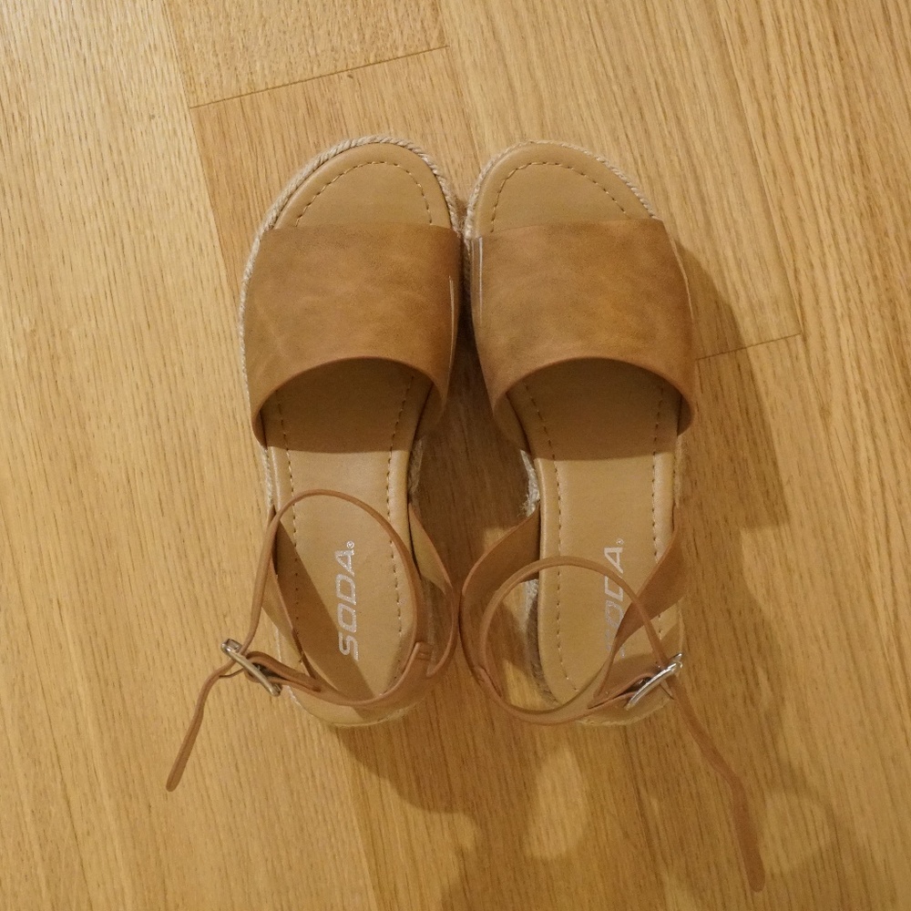 Soda Tan Espadrille Sandals